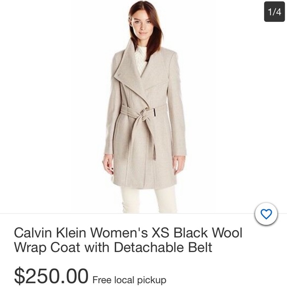 Calvin Klein Wrap Coat - Picture 3 of 3
